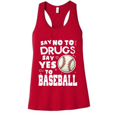 Red Ribbon Squad Week Say No To Say Yes To BaseBall Womens Tank Top