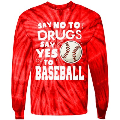 Red Ribbon Squad Week Say No To Say Yes To BaseBall Tie-Dye Long Sleeve Shirt