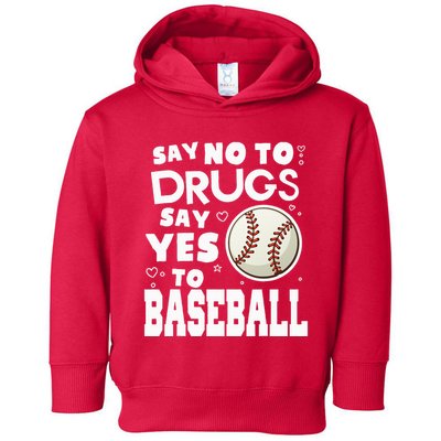 Red Ribbon Squad Week Say No To Say Yes To BaseBall Toddler Hoodie