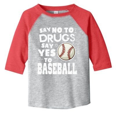 Red Ribbon Squad Week Say No To Say Yes To BaseBall Toddler Fine Jersey T-Shirt