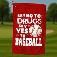 Red Ribbon Squad Week Say No To Say Yes To BaseBall Golf Towel