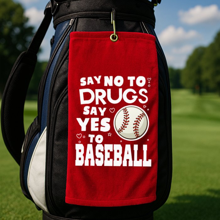 Red Ribbon Squad Week Say No To Say Yes To BaseBall Golf Towel