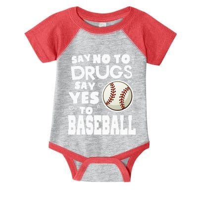 Red Ribbon Squad Week Say No To Say Yes To BaseBall Infant Baby Jersey Bodysuit
