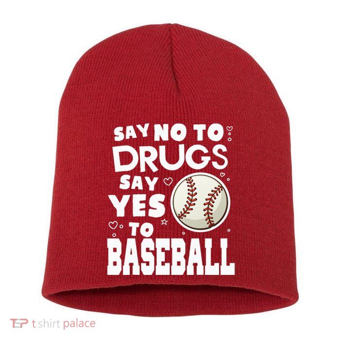 Red Ribbon Squad Week Say No To Say Yes To BaseBall Short Acrylic Beanie