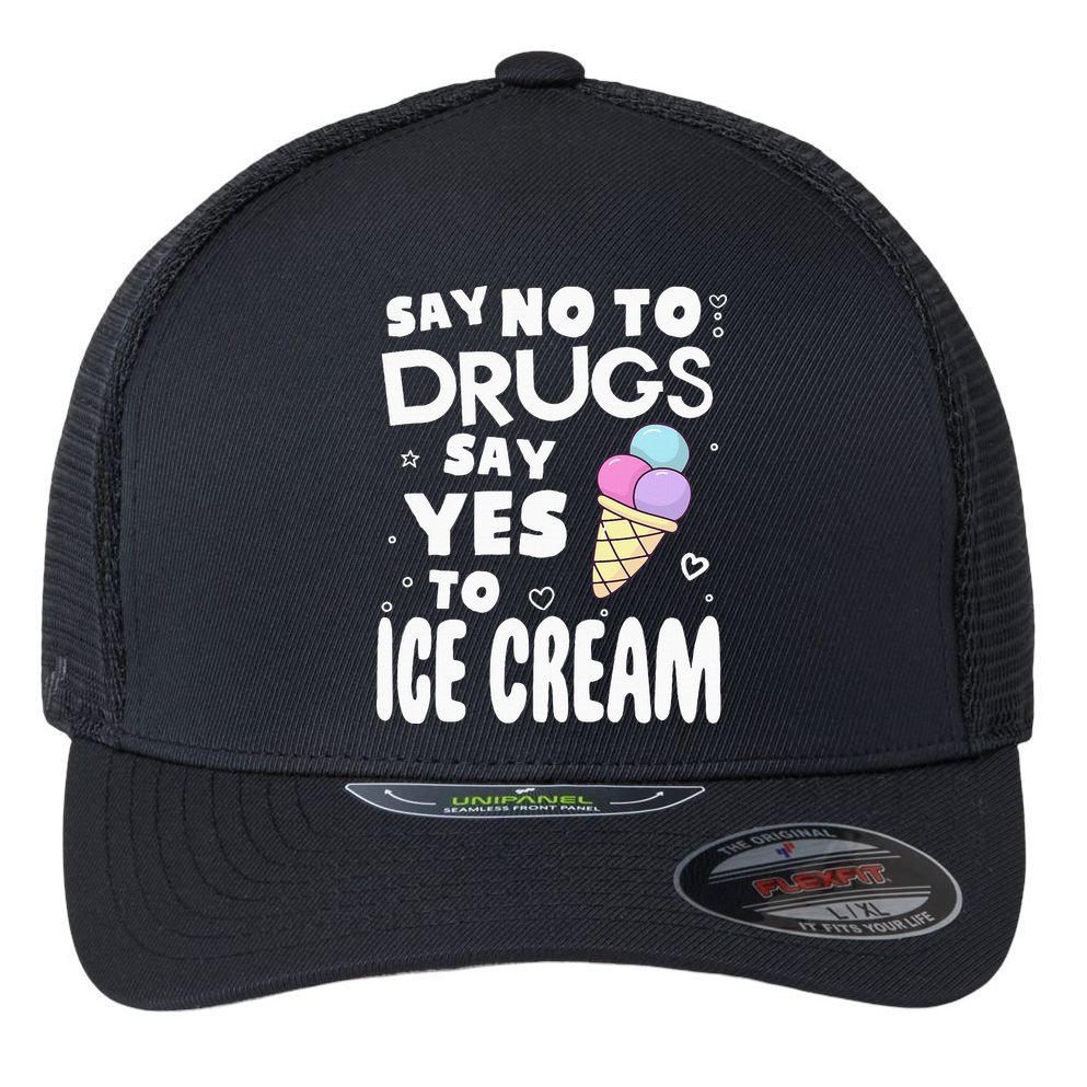 Red Ribbon Squad Week Say No To Say Yes To ICE CREAM Flexfit Unipanel Trucker Cap