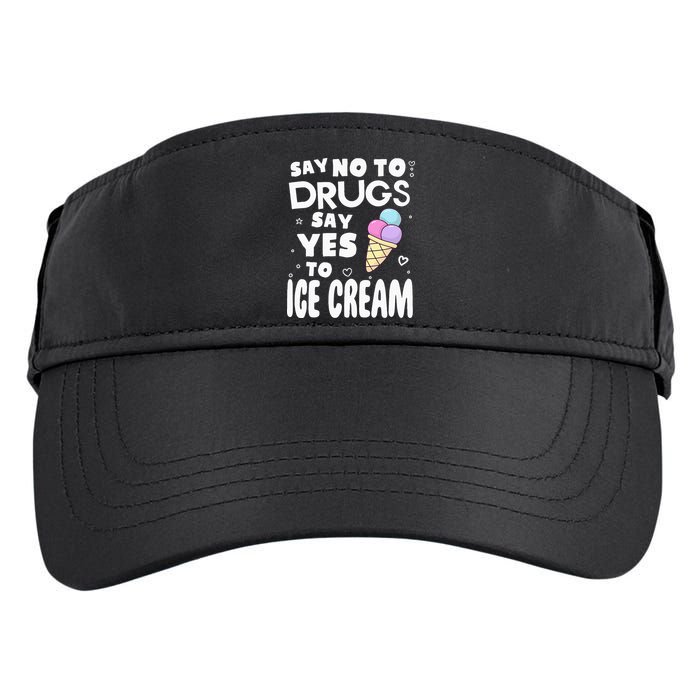 Red Ribbon Squad Week Say No To Say Yes To ICE CREAM Adult Drive Performance Visor