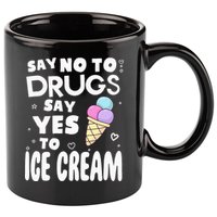 Red Ribbon Squad Week Say No To Say Yes To ICE CREAM 11oz C Handle Ceramic Mug