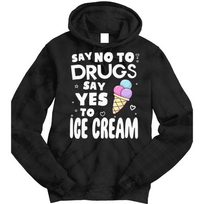 Red Ribbon Squad Week Say No To Say Yes To ICE CREAM Tie Dye Hoodie