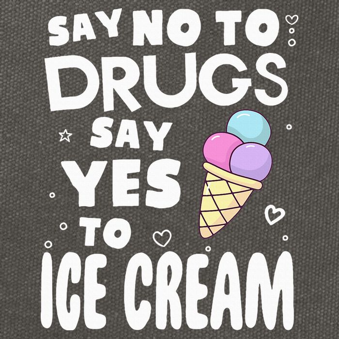 Red Ribbon Squad Week Say No To Say Yes To ICE CREAM Cotton Canvas Backpack