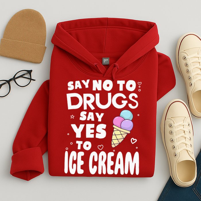 Red Ribbon Squad Week Say No To Say Yes To ICE CREAM Hoodie