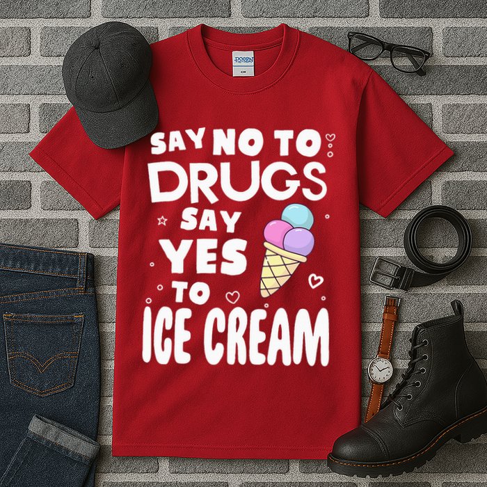 Red Ribbon Squad Week Say No To Say Yes To ICE CREAM Tall T-Shirt