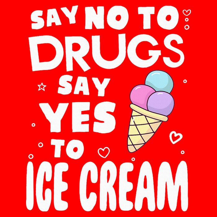 Red Ribbon Squad Week Say No To Say Yes To ICE CREAM Button