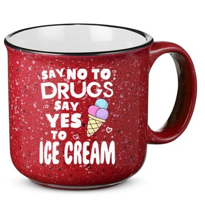 Red Ribbon Squad Week Say No To Say Yes To ICE CREAM 15oz Campfire Ceramic Mug