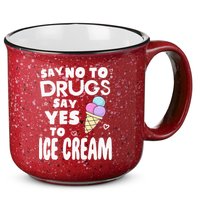 Red Ribbon Squad Week Say No To Say Yes To ICE CREAM 15oz Campfire Ceramic Mug