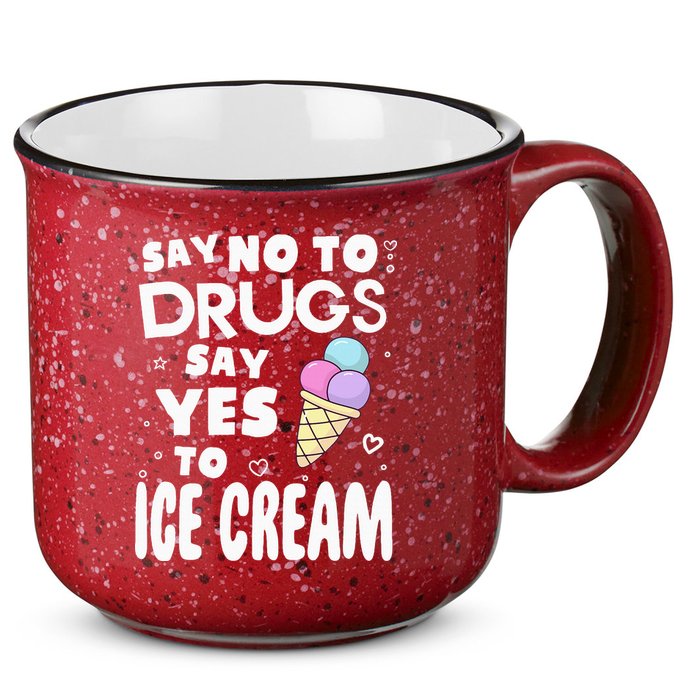 Red Ribbon Squad Week Say No To Say Yes To ICE CREAM 15oz Campfire Ceramic Mug