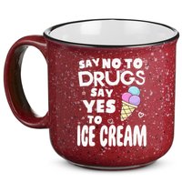 Red Ribbon Squad Week Say No To Say Yes To ICE CREAM 15oz Campfire Ceramic Mug