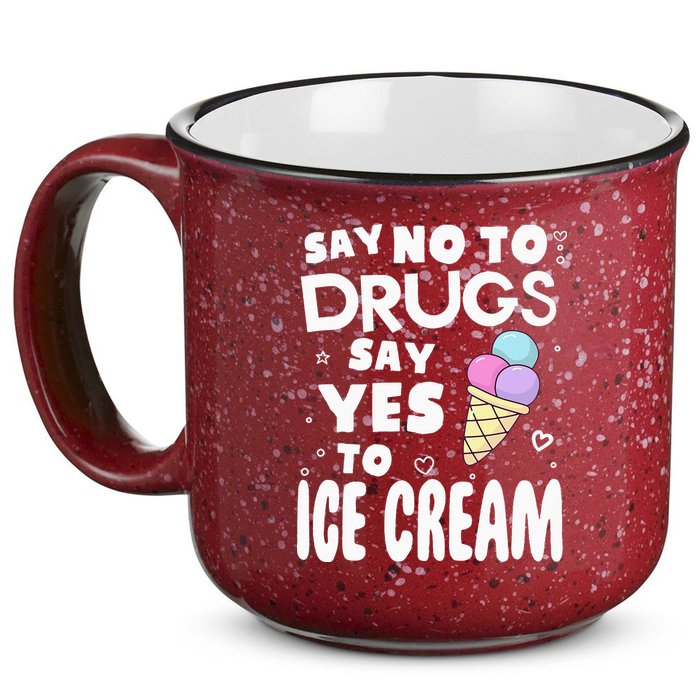 Red Ribbon Squad Week Say No To Say Yes To ICE CREAM 15oz Campfire Ceramic Mug