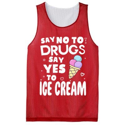 Red Ribbon Squad Week Say No To Say Yes To ICE CREAM Mesh Reversible Basketball Jersey Tank