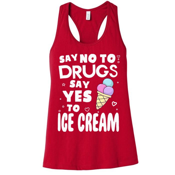Red Ribbon Squad Week Say No To Say Yes To ICE CREAM Womens Tank Top