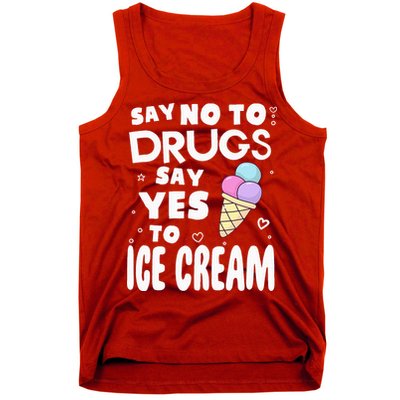 Red Ribbon Squad Week Say No To Say Yes To ICE CREAM Tank Top