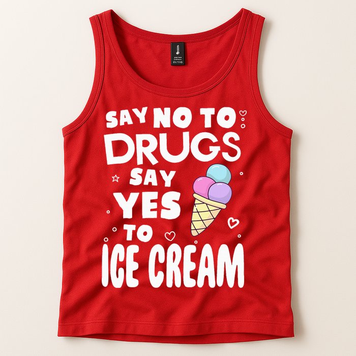 Red Ribbon Squad Week Say No To Say Yes To ICE CREAM Tank Top