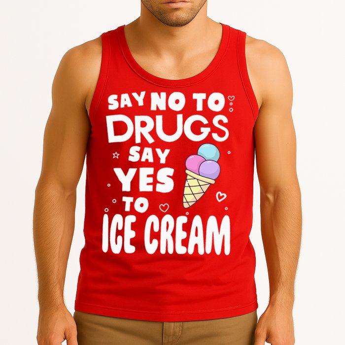 Red Ribbon Squad Week Say No To Say Yes To ICE CREAM Tank Top