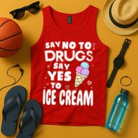 Red Ribbon Squad Week Say No To Say Yes To ICE CREAM Tank Top