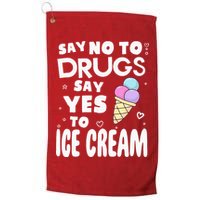 Red Ribbon Squad Week Say No To Say Yes To ICE CREAM Golf Towel