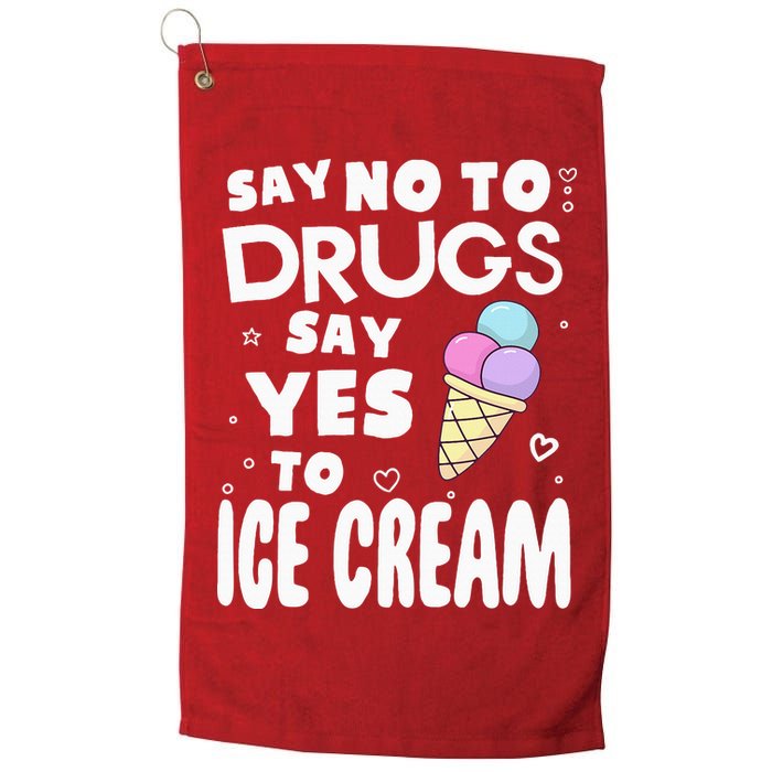 Red Ribbon Squad Week Say No To Say Yes To ICE CREAM Golf Towel