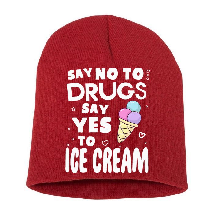 Red Ribbon Squad Week Say No To Say Yes To ICE CREAM Short Acrylic Beanie