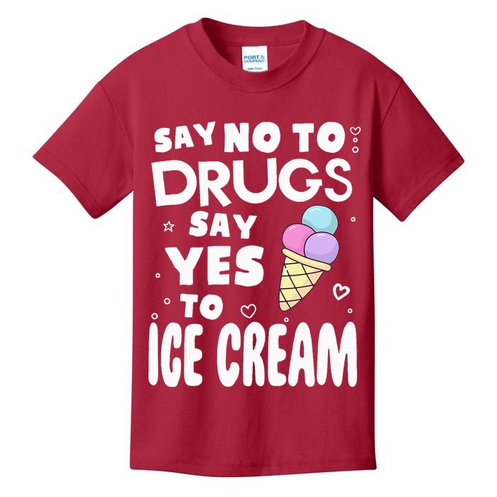 Red Ribbon Squad Week Say No To Say Yes To ICE CREAM Kids T-Shirt