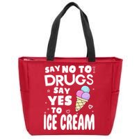 Red Ribbon Squad Week Say No To Say Yes To ICE CREAM Zip Tote Bag