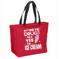 Red Ribbon Squad Week Say No To Say Yes To ICE CREAM Zip Tote Bag