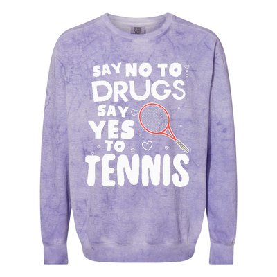 Red Ribbon Squad Week Say No To Say Yes To Tennis Colorblast Crewneck Sweatshirt