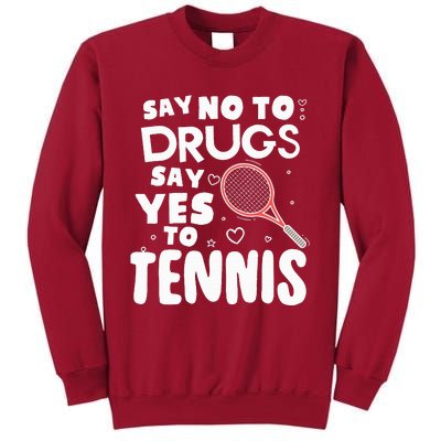 Red Ribbon Squad Week Say No To Say Yes To Tennis Tall Sweatshirt