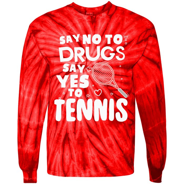 Red Ribbon Squad Week Say No To Say Yes To Tennis Tie-Dye Long Sleeve Shirt