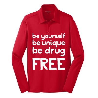 Red Ribbon Squad Week Say No To Say Yes Be Yourself Unique Silk Touch Performance Long Sleeve Polo