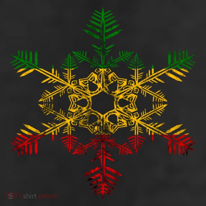 Rasta Reggae Snowflake Xmas Rasta Christmas Rastafari Roots Meaningful Gift 7 Panel Mesh Trucker Snapback Hat