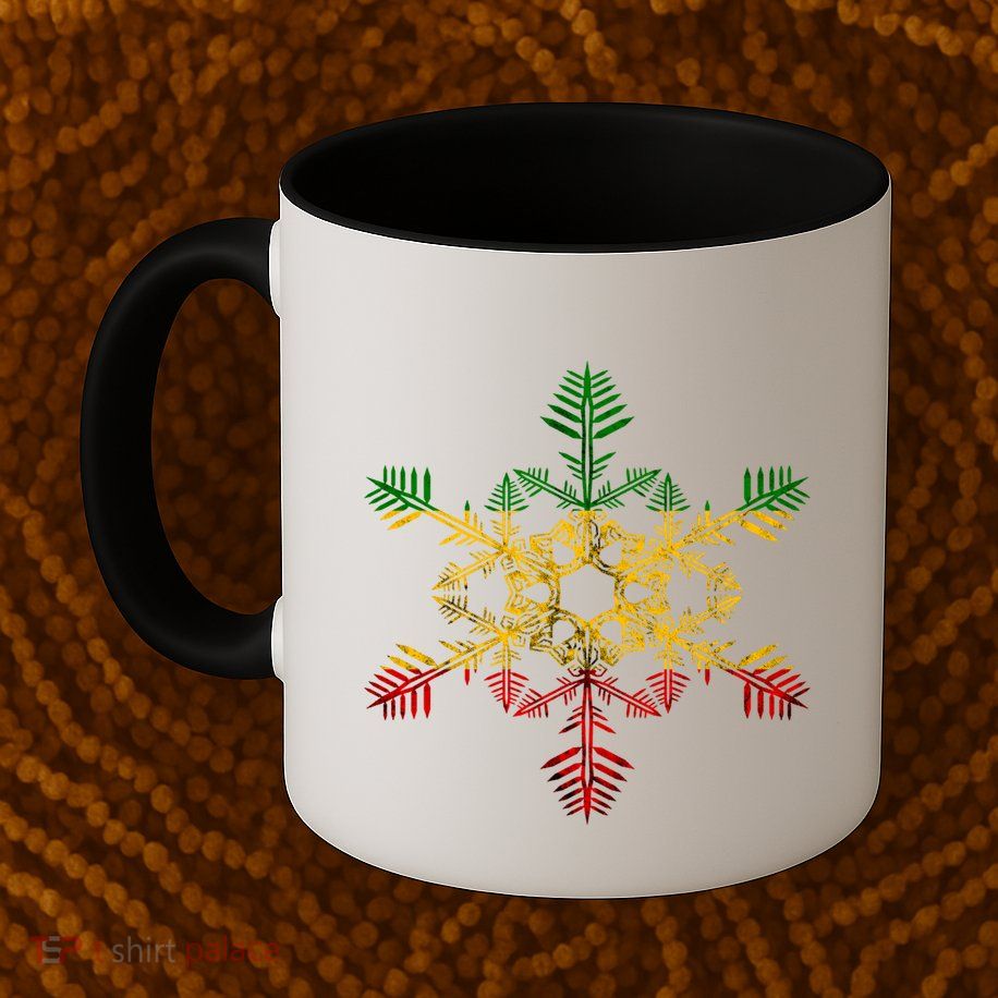 Rasta Reggae Snowflake Xmas Rasta Christmas Rastafari Roots Meaningful Gift Mug