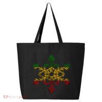 Rasta Reggae Snowflake Xmas Rasta Christmas Rastafari Roots Meaningful Gift 25L Jumbo Tote