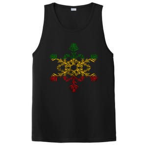 Rasta Reggae Snowflake Xmas Rasta Christmas Rastafari Roots Meaningful Gift PosiCharge Competitor Tank