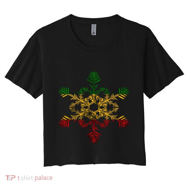 Rasta Reggae Snowflake Xmas Rasta Christmas Rastafari Roots Meaningful Gift Crop Top