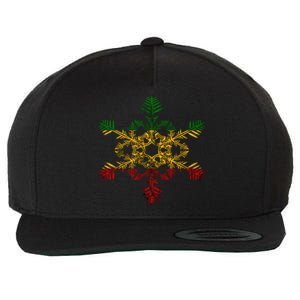 Rasta Reggae Snowflake Xmas Rasta Christmas Rastafari Roots Meaningful Gift Wool Snapback Cap