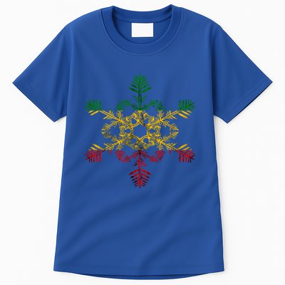 Rasta Reggae Snowflake Xmas Rasta Christmas Rastafari Roots Meaningful Gift Tall T-Shirt