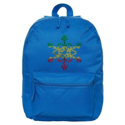 Rasta Reggae Snowflake Xmas Rasta Christmas Rastafari Roots Meaningful Gift 16 in Basic Backpack