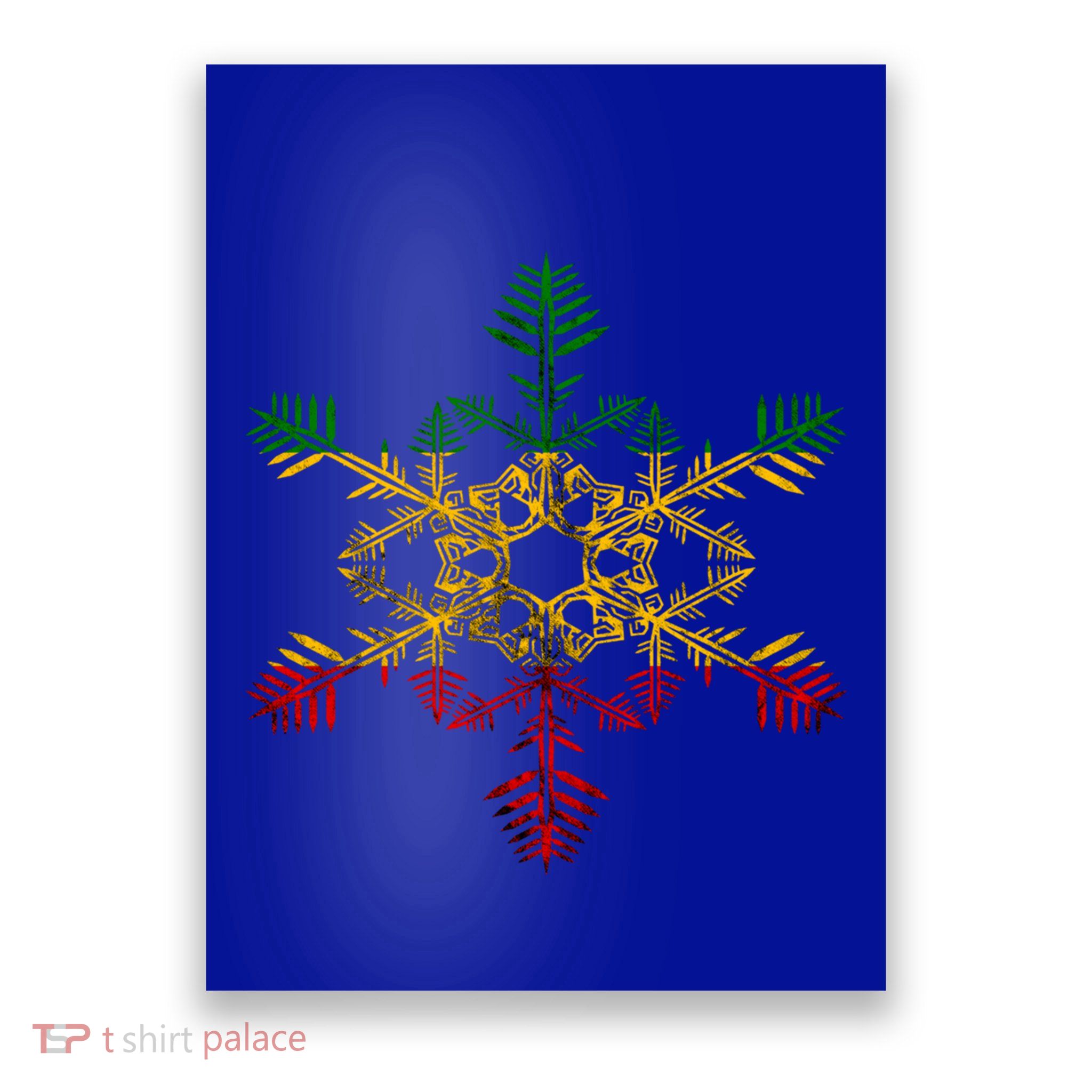 Rasta Reggae Snowflake Xmas Rasta Christmas Rastafari Roots Meaningful Gift Poster
