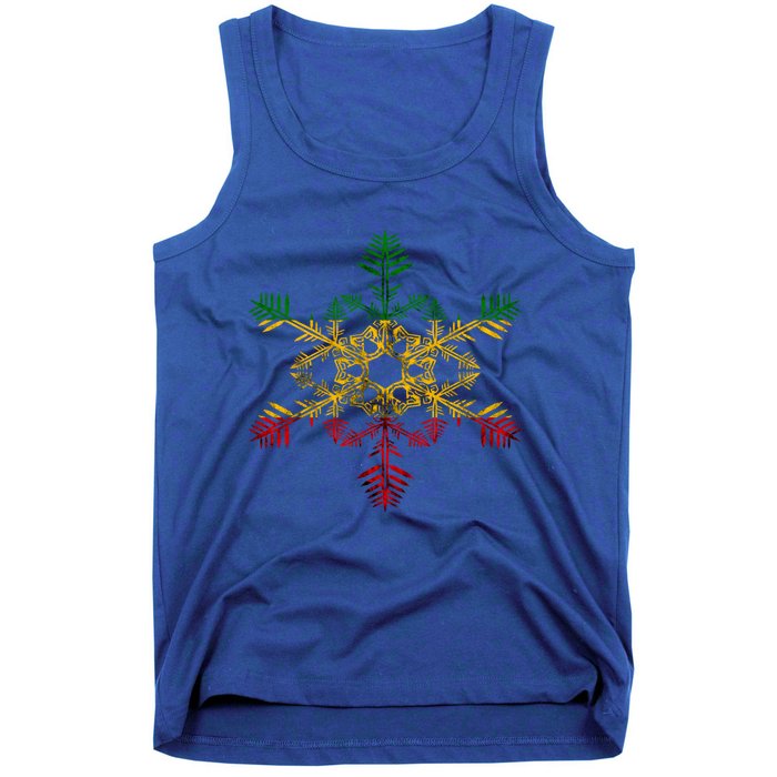 Rasta Reggae Snowflake Xmas Rasta Christmas Rastafari Roots Meaningful Gift Tank Top