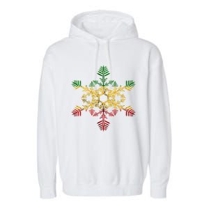 Rasta Reggae Snowflake Xmas Rasta Christmas Rastafari Roots Meaningful Gift Garment-Dyed Fleece Hoodie