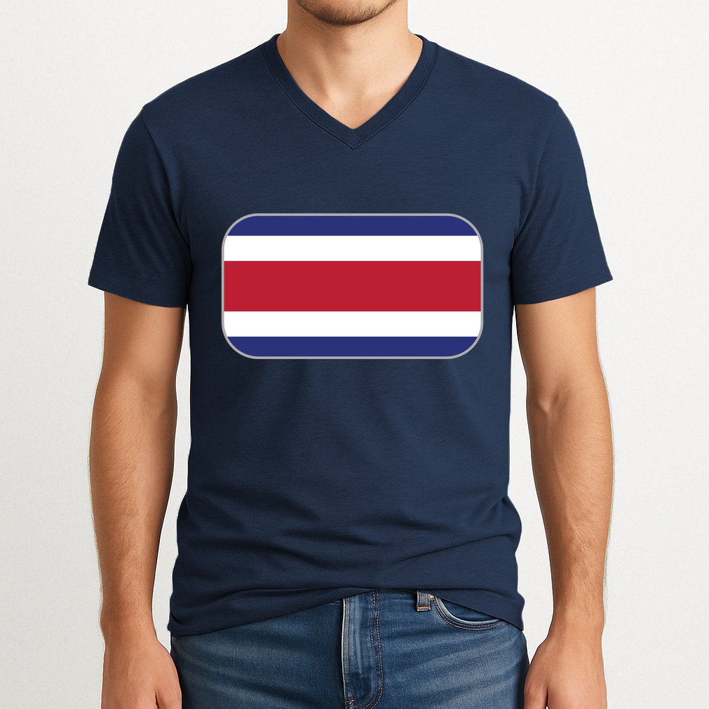 Rosta Rica Soccer Team 2022 World Cup Costa Rican Flag V-Neck T-Shirt