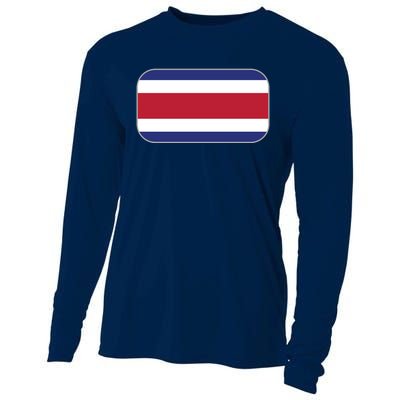 Rosta Rica Soccer Team 2022 World Cup Costa Rican Flag Cooling Performance Long Sleeve Crew